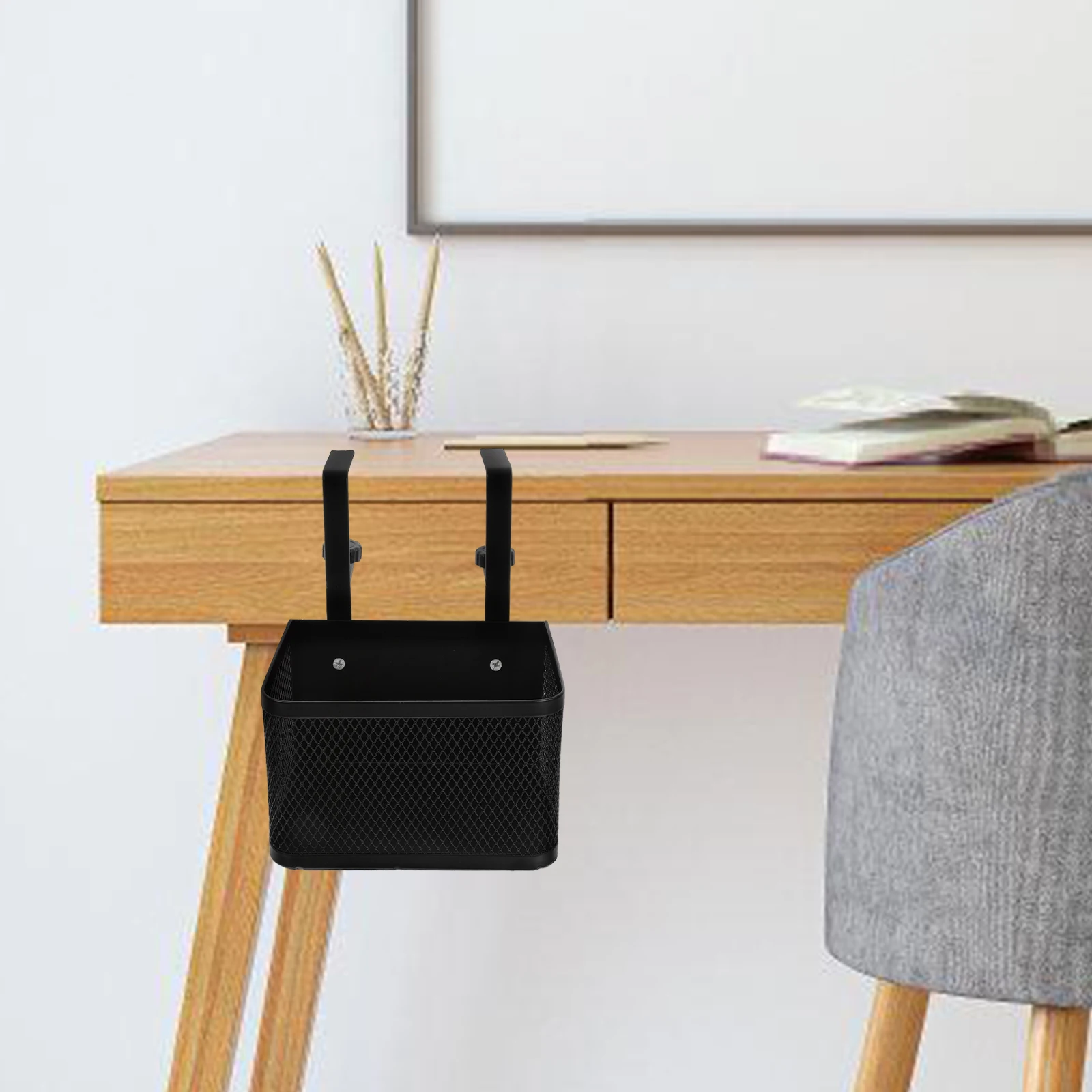 

Clamp Storage Box No Punching Drawer Cable Management Under Desk Hanging Desk Organizer Wire Trays Office Supplies