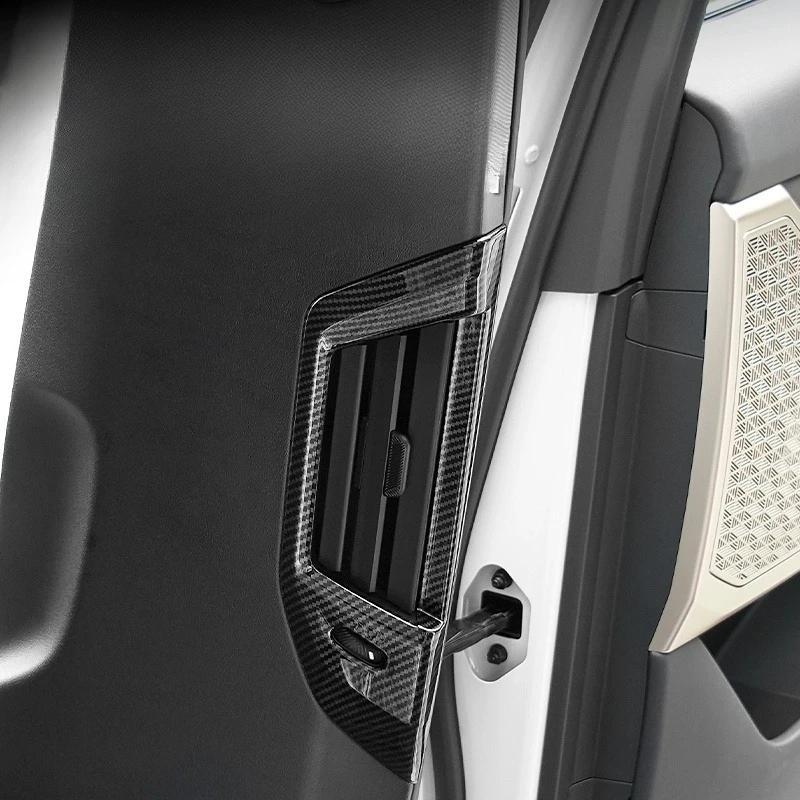 

Car Door B Pillar Air Out Frame Trim Carbon Fiber Pattern Decoration Stikers For BMW 5 Series i5 G60 2024 Interior Accessories