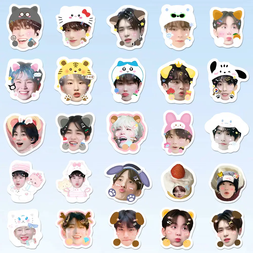 Kpop Stickers S COUPS JEONGHAN JOSHUA JUN HOSHI VERNON DINO WONWOO WOOZI DK MINGYU THE8 SEGKWAN Cartoon HD Waterproof Stickers