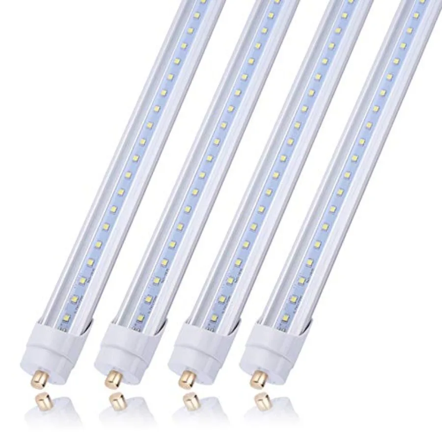 8Feet Led Tube Light, T8 LED Light Bulb 8 Feet, 45W 100W Equivalent,Single Pin FA8 Base Led Shop Lights, Dual-Ended Power, Cold