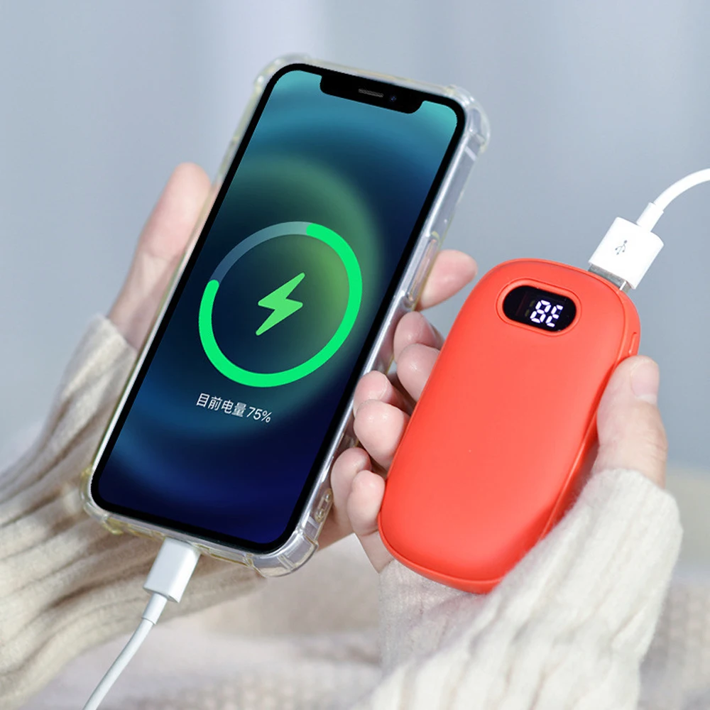 Przenośny powerbank USB ogrzewacz dłoni 3600ma Charing elektryczny podgrzewacz ręczny podgrzewacz Mini wielofunkcyjny wyświetlacz cyfrowy