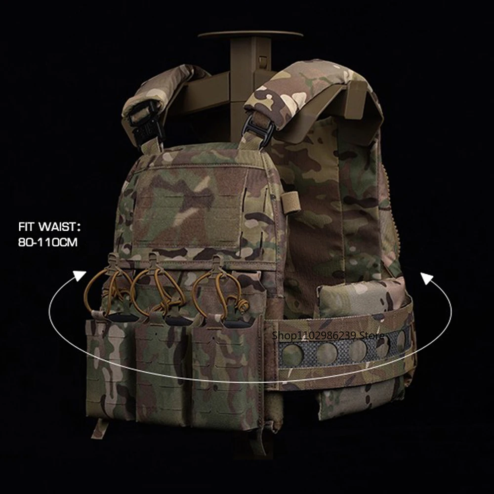 Chaleco táctico FCPC V5 MOLLE con bolsa trasera portaplacas - imagen 4