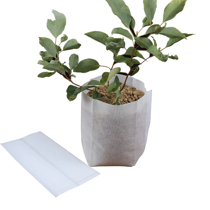 500Pcs Non Woven Plant Nursery Bags for Vegetable Transplant Flower Seed Breeding Home Garden