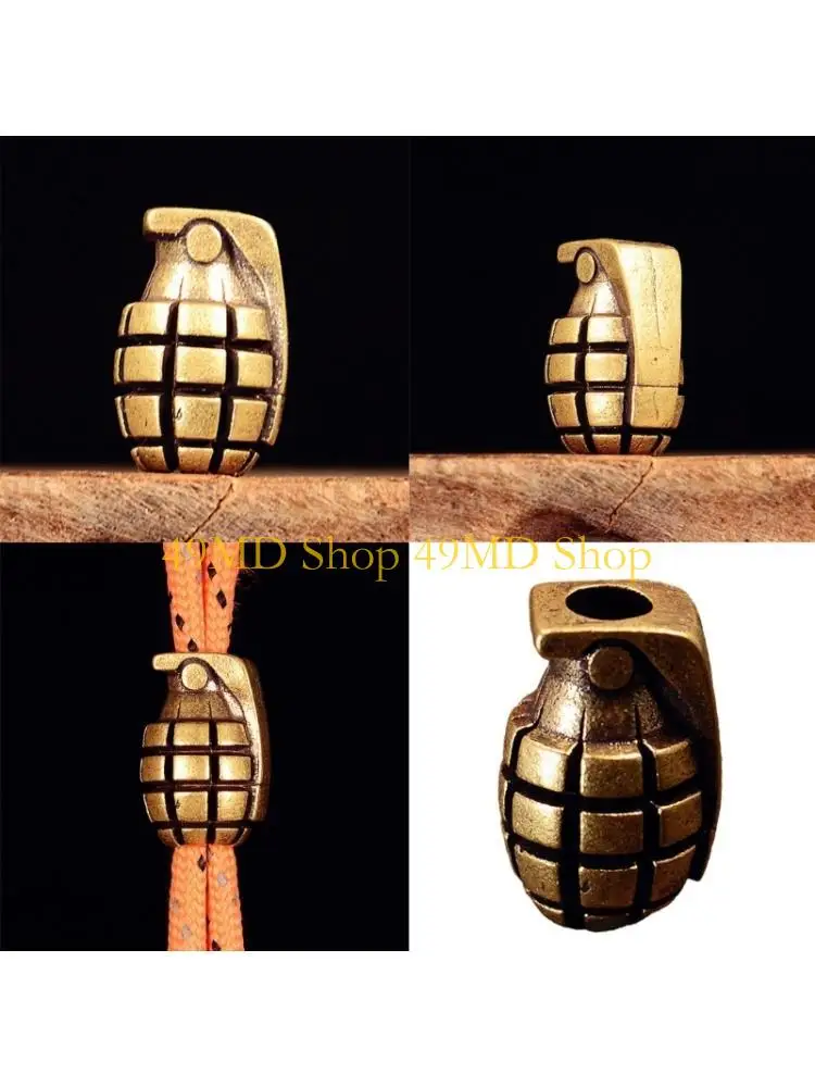49MD Retro Grenades Beads for Rope Braiding and Cultural Jewelry Design Rope Braiding Gear Cultural Crafts
