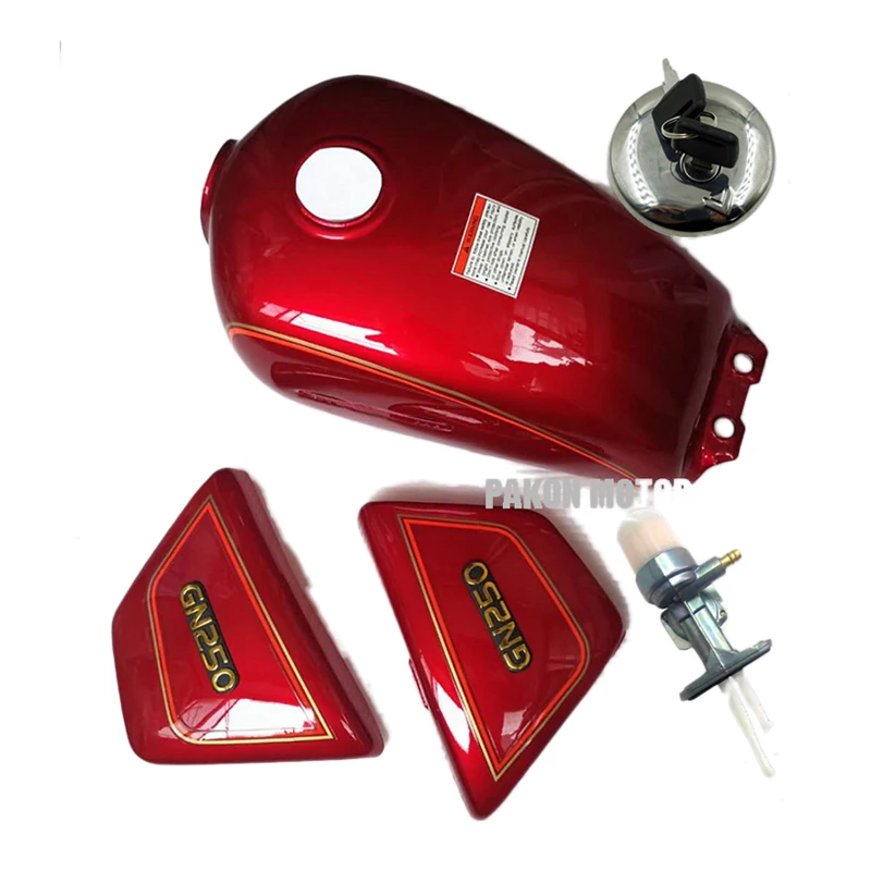 

Motorcycle Fuel Tank for Haojue Suzuki Lifan Wangjiang Qingqi GN250 WJ250 GS250 QJ250 250cc Metal Gas Box With Tank Cap Fuel Tap