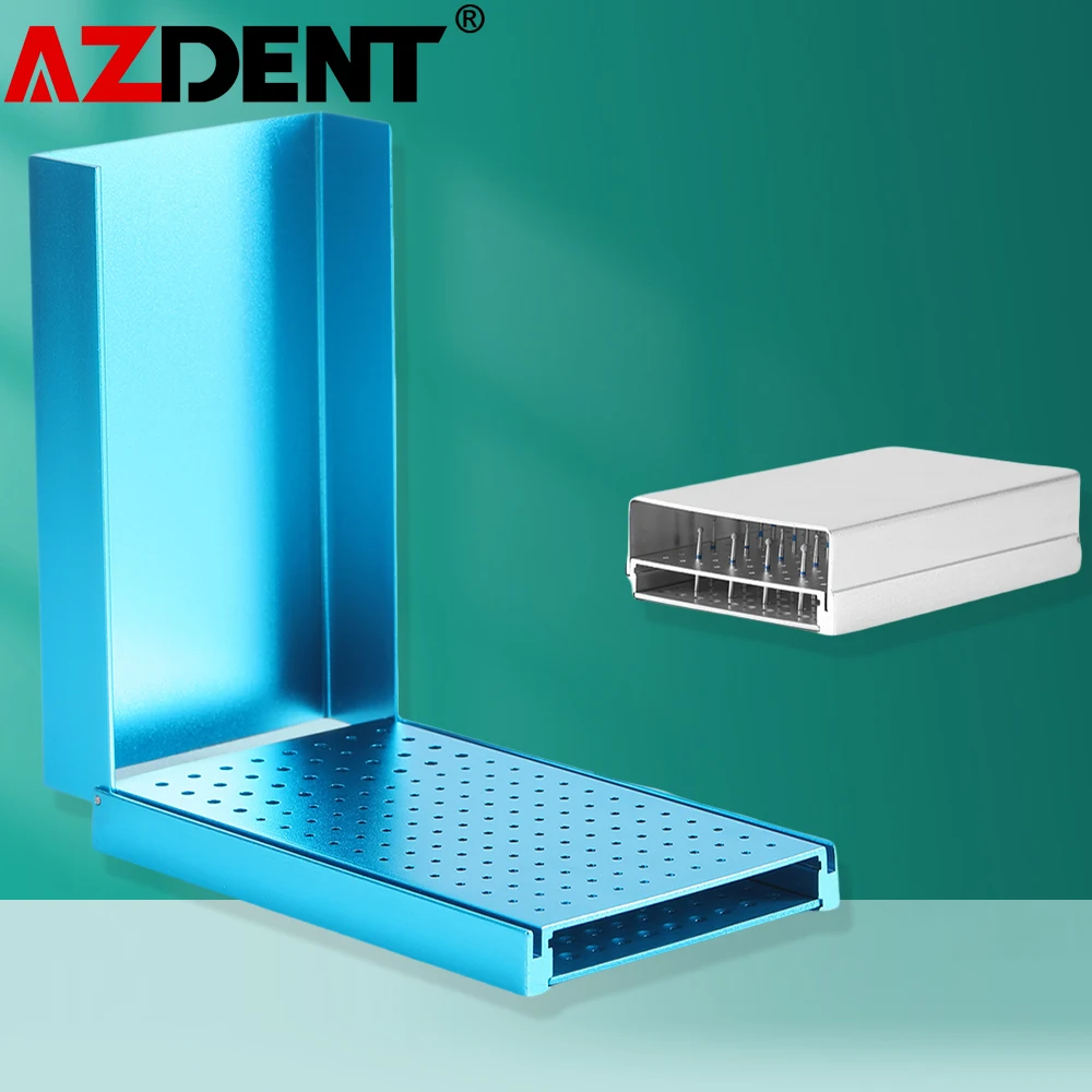 Azdent Dental Bur holder for High and Low speed 152Holes Aluminum Burs Cleaning Stand 135℃ Autoclavable Sterilizable Lab Tools