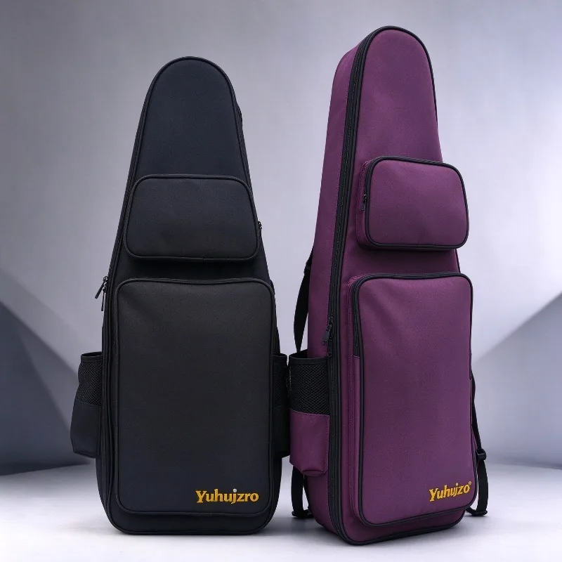 Electric Wind Pipe Bag with Rain Cover Backpack Shockproof EWI Bag Large Capacity Brass Band Portable Instrument Accessories