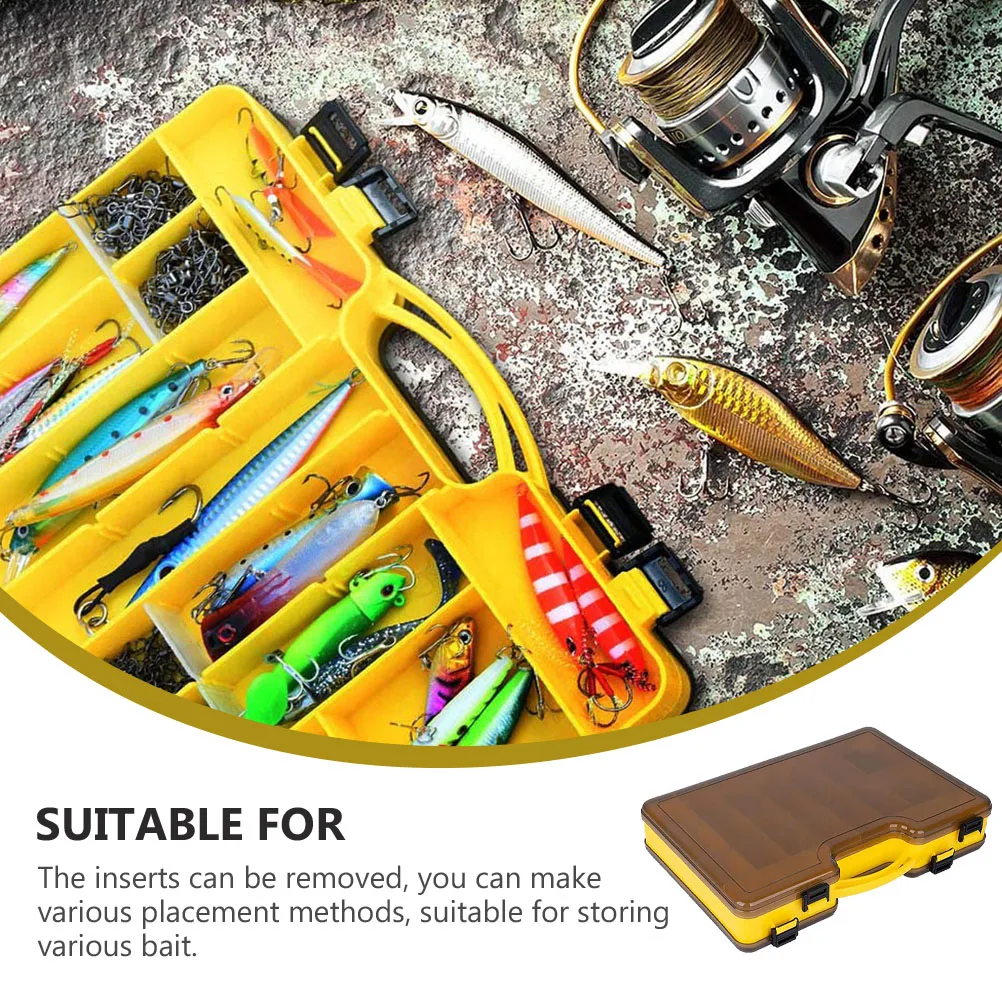 

Fishing Gear Storage Box Case Compartment Pocket Practical Organizer Baits Plastic Compartments