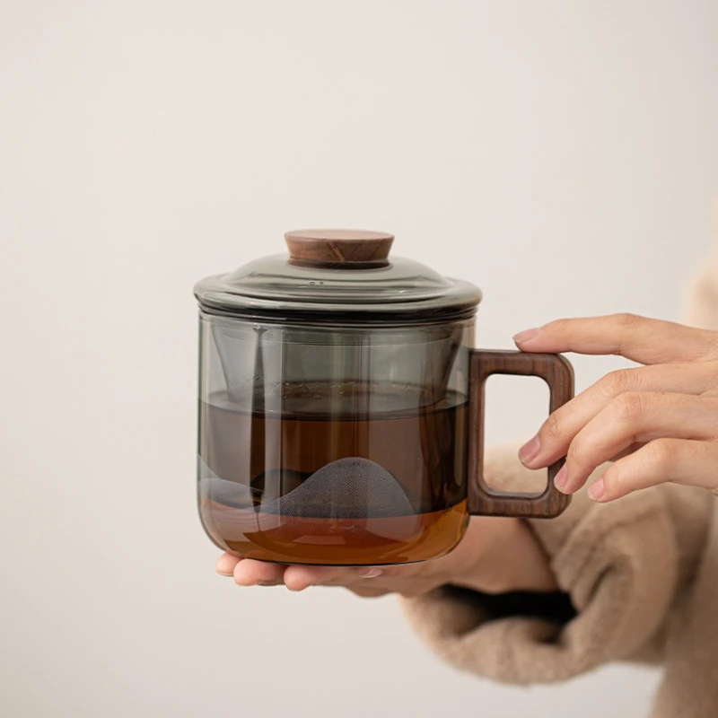 

Modern Minimalist Mountain Viewing Tea Cup High Borosilicate Glass Household Office Water Cup Tea Water Separation