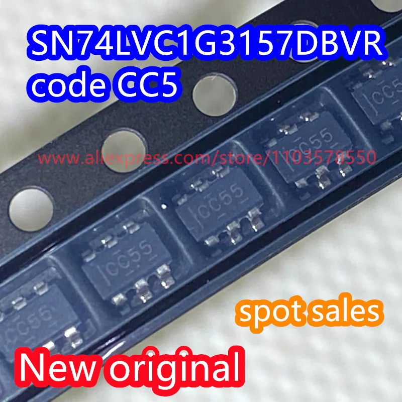 (100 قطعة) جديد الأصلي SN74LVC1G3157 DBVR حزمة SOT23-6 رمز CC5 قطب واحد مزدوج رمي التناظرية التبديل IC رقاقة SN74LVC1G3157