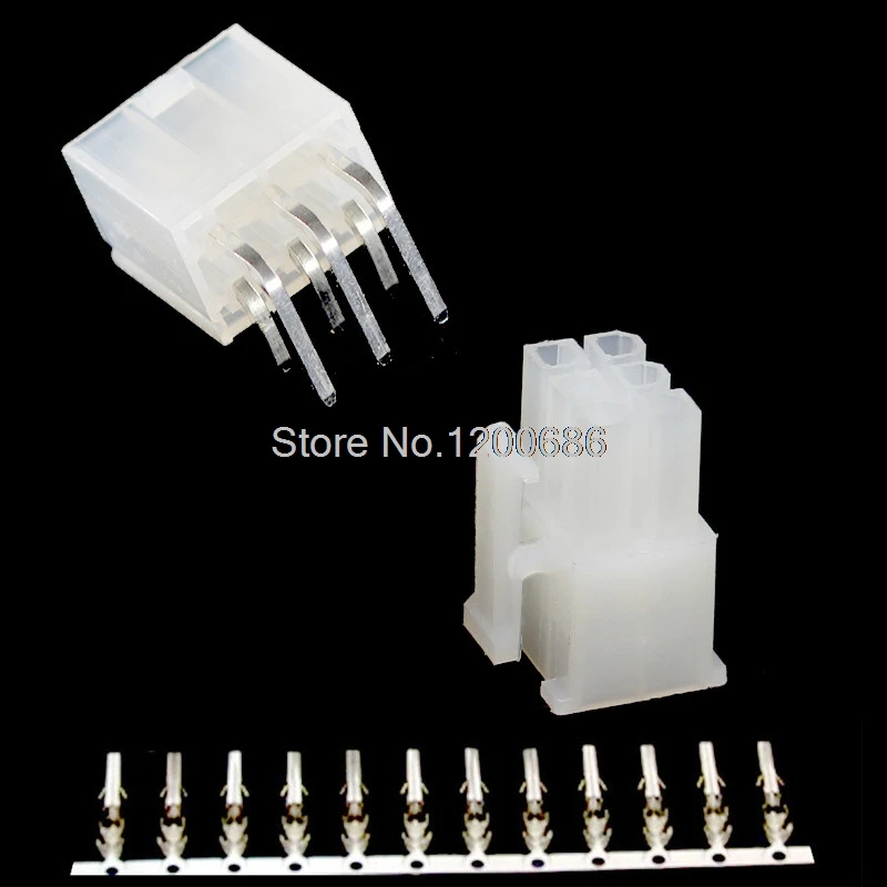 2*3PIN 6PIN Kit Pitch 4.2MM Curved Solid Needle 90 degree 5557 Double Row connector