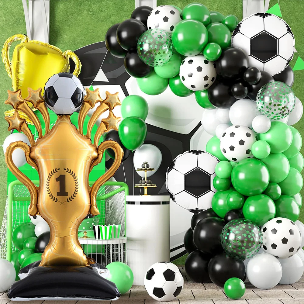 1-Pack of 59inch Standing Football Trophy Aluminum Foil Balloons, Suitable for Sports, World Cup, Football World Cup Parties, Themed Birthday Parties, Football Birthday Party Decorations view 5