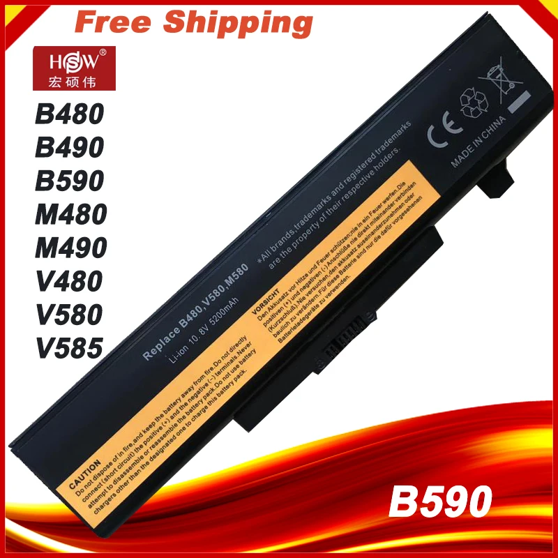 Laptop Battery for Lenovo B590 V580C B485 B490 B495 M480 M490 M495 V480 V485 V380 V580 V585 B580