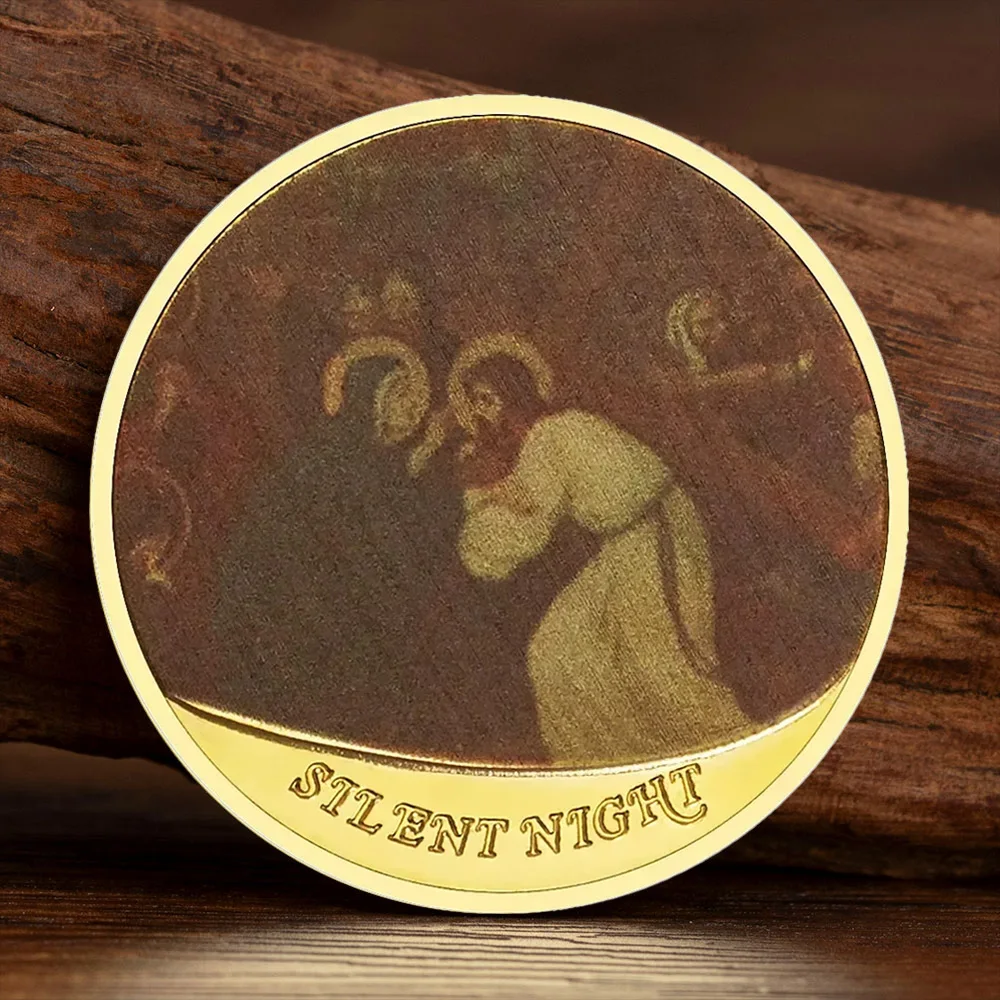 Silent Night Gold Plated Souvenir Coin Collectible Gift Good Friday Commemorative Coins Art Gift