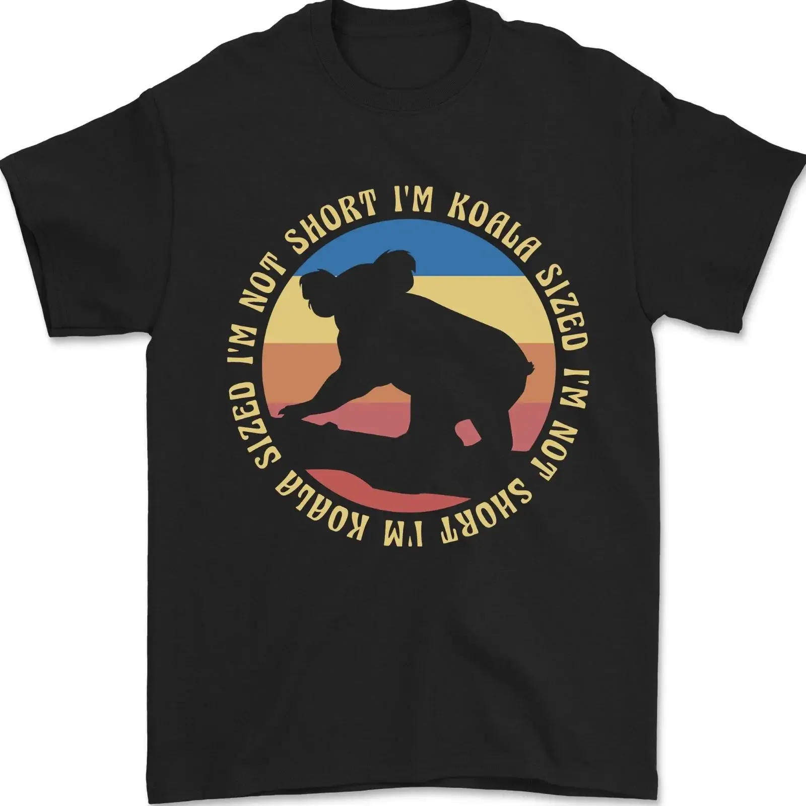 I'm Not Short Koala Sized Funny Bear Mens T Shirt 100 Cotton Image 1 of 4 vintage Washed Soft Casual graphic Breathable Unisex