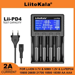 Liitokala Lii-PD4 Lii-402 Lii-S2 3.7V 18650 18350 18500 16340 21700 20700 26650 1.2V AA AAA NiMH Lithium-Battery Charger