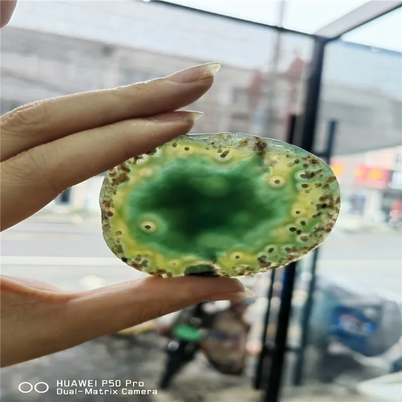 6-8cm Natural crystal agate sheet coasters for home decoration