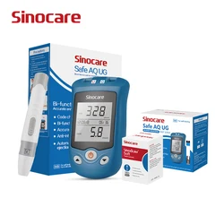 Sinocare Safe AQ UG Blood Glucose Meter Uric Acid Test Kit & Glucose Strips/Uric Strips for Diabetes Gout Pregnant Glucometer