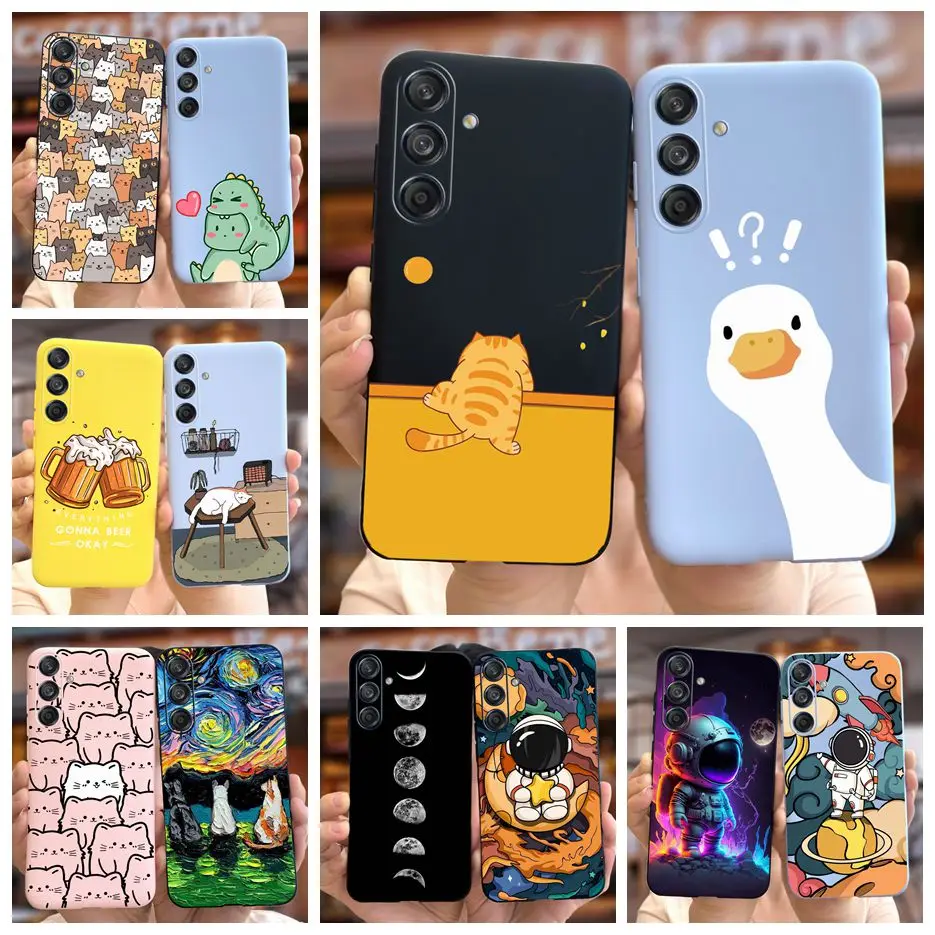 For Samsung Galaxy M55 5G Case SM-M556B Cute Fashion Cartoon Cover 5.7'' Soft Silicone Phone Case For Samsung M55 M 55 5G Fundas