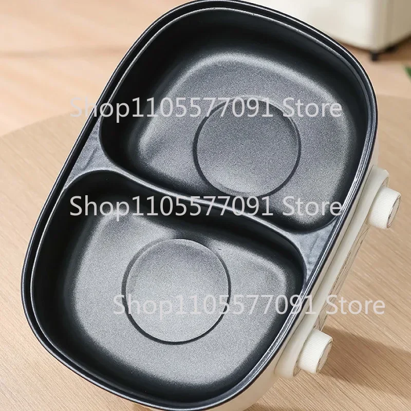 6L Electric Cooking Pot Home Dual Temperature Control Hot Pot Non-stick Frying Pan Multi-function Pot Kitchen Food Heater 1600W