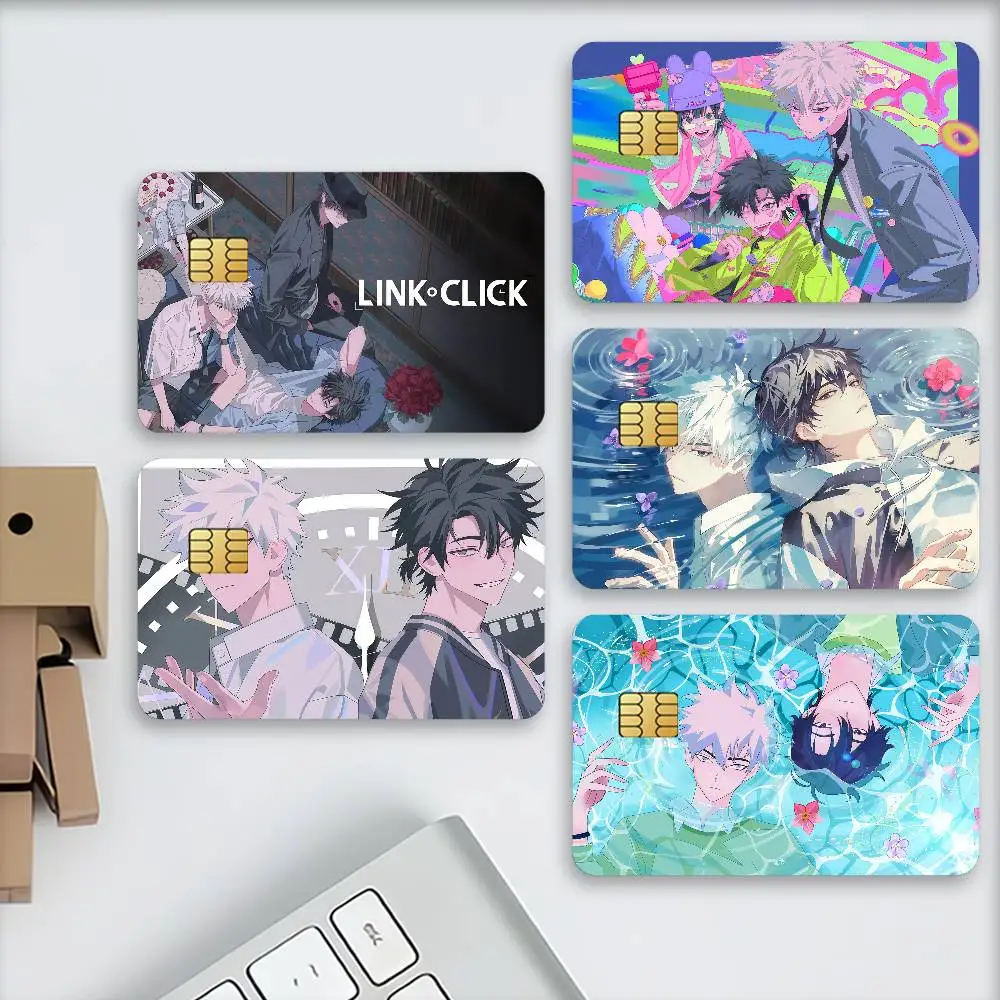 L-Link Click Cool Credit Decorative Card Stickers Suitable For Bank Cards Metro Transit Anti-scratch Gift 4PCS