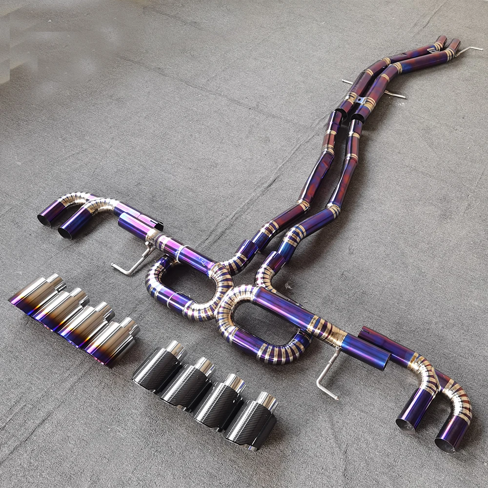 عادم عالي الأداء لامبورغيني URUS 4.0 2018 304/صندوق ماسورة عادم من سبائك التيتانيوم معبأة