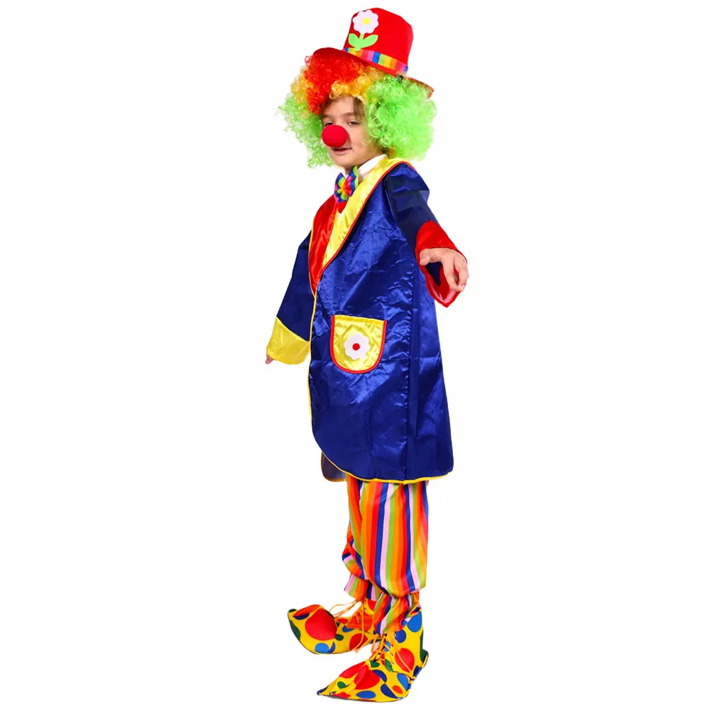 Carnival Disguise Joker Cosplay Costume Jumpsuits Boys Girls Clown Party Stage Performance Dress Up No Wig shoes view 4