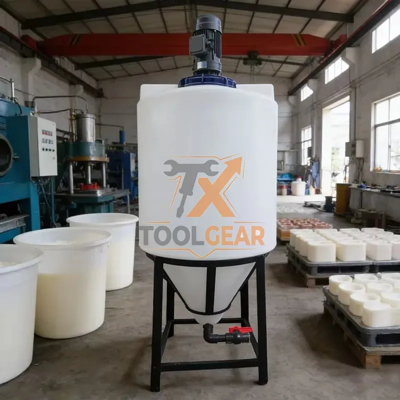 2026hotsale* High Quality LLDPE 120L Chemical Resistance Plastic Mixing Tank Agitator Motor 6mm Thick Wall Long Service Life