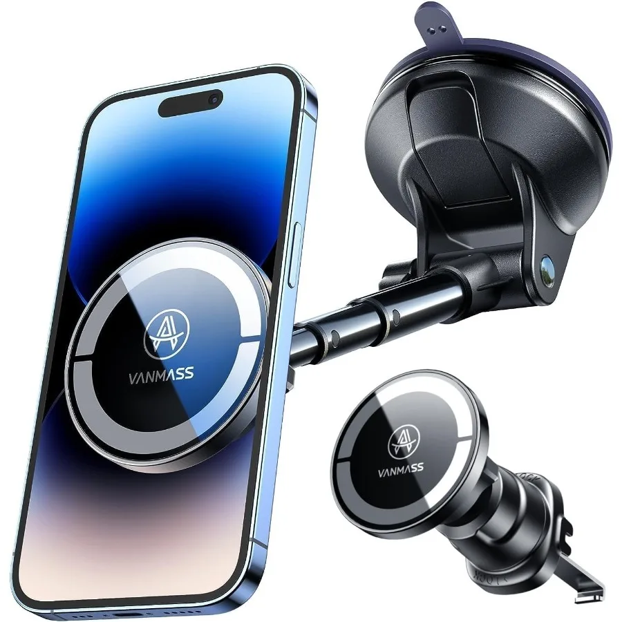 

MilitaryGrade VANMASS MagSafe Car Mount with 2025 Upgraded Strongest Magnets for iPhone 16 15 14 13 12 11 and Android Devices M