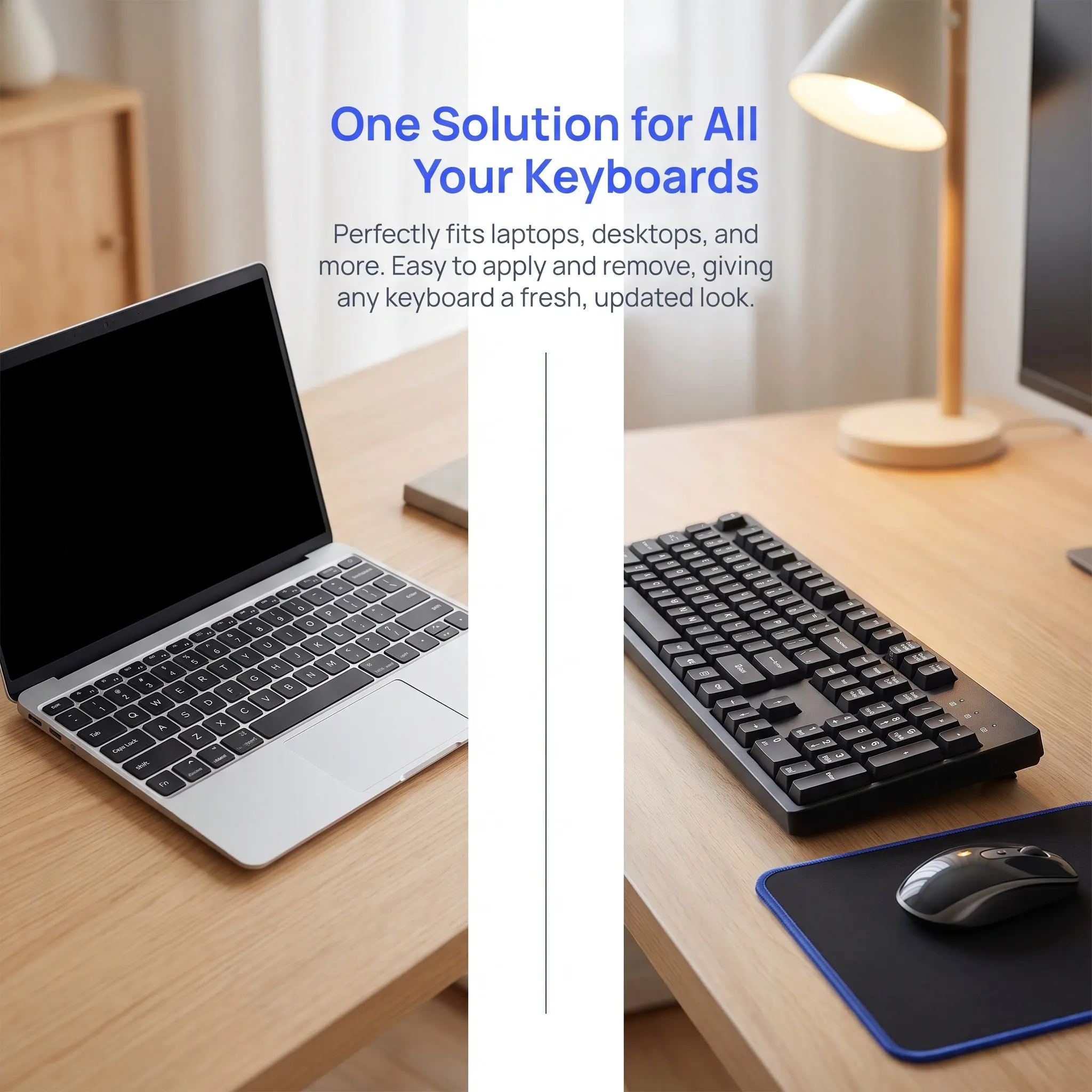 1Sheet Keyboard Letter Stickers Premium English Language Replacement for Laptop Desktop Computer Keyboard Labels