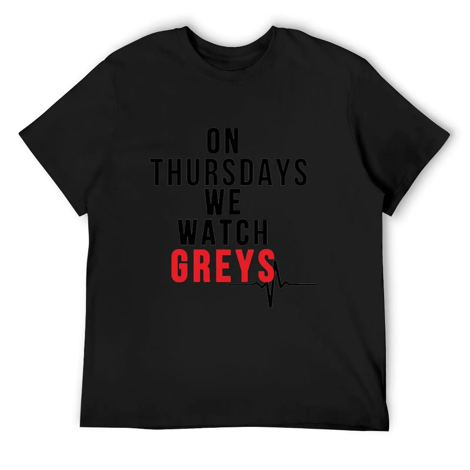 on Thursdays we watch greys T-Shirt anime clothes shirts graphic custom shirt t shirt men 100℅ cotton