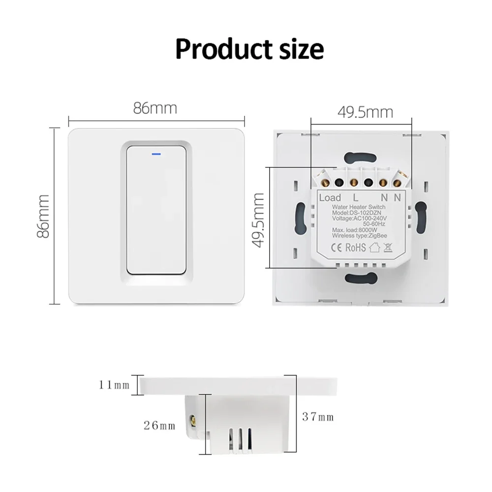 20A/40A Tuya Smart Zigbee scaldabagno interruttore caldaia condizionatore d\'aria Smart Life controllo remoto del Timer vocale per Alexa Google Home