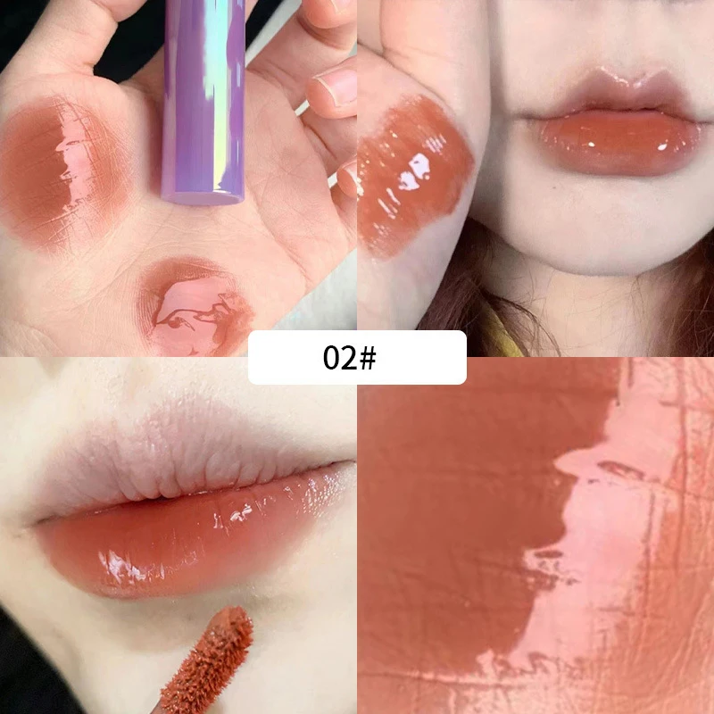 Mirror Water Plumping Lip Gloss, mancha labial brilhante e hidratante, altamente pigmentada para meninas e mulheres