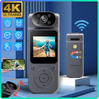 128GB 4K HD WiFi Mini Camera Handheld Back Clip Law Enforcement IR Night Vision Camcorders Sports DV Body Cam Video Recorder