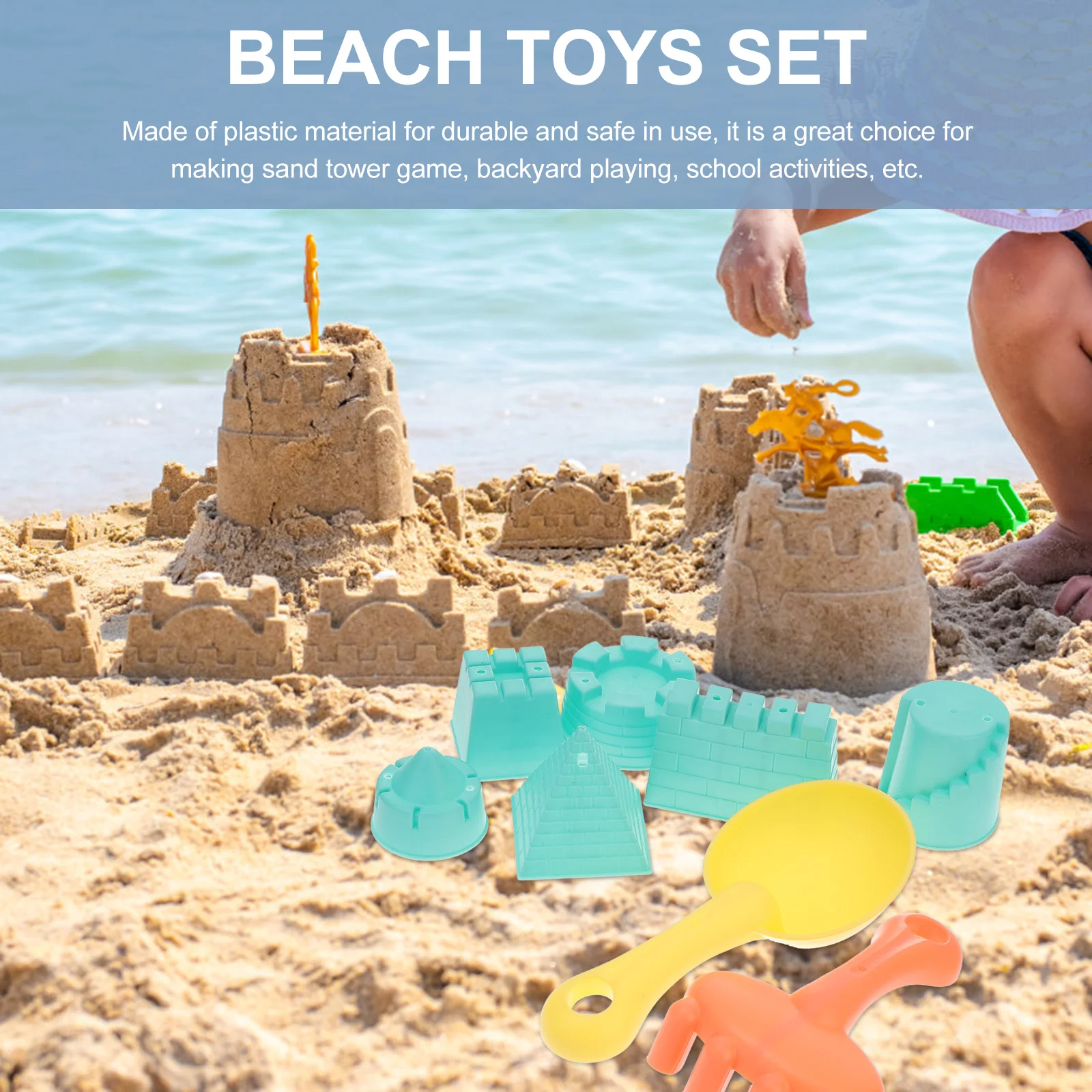 Beach Toy Sand Toys Interactive Children Playthings Wear-resistant Castle Making Outdoor Kids