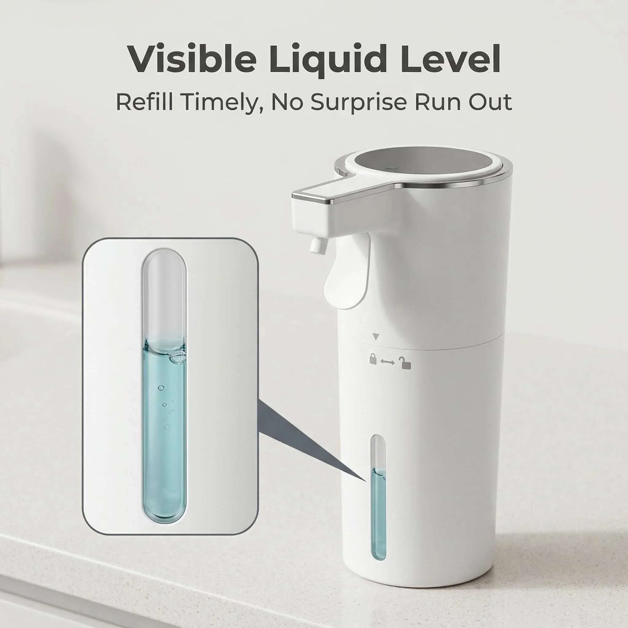 Large-Capacity Touch Soap Dispenser, Compatible with Hand Sanitizer and Detergent, Suitable for Commercial and Household Use