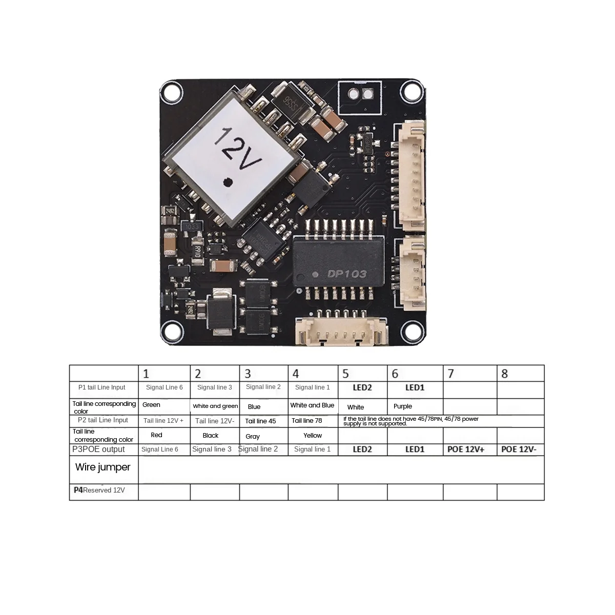 Modulo POE DP3812HL modulo POE isolato Ultra sottile per tutti i moduli IPC