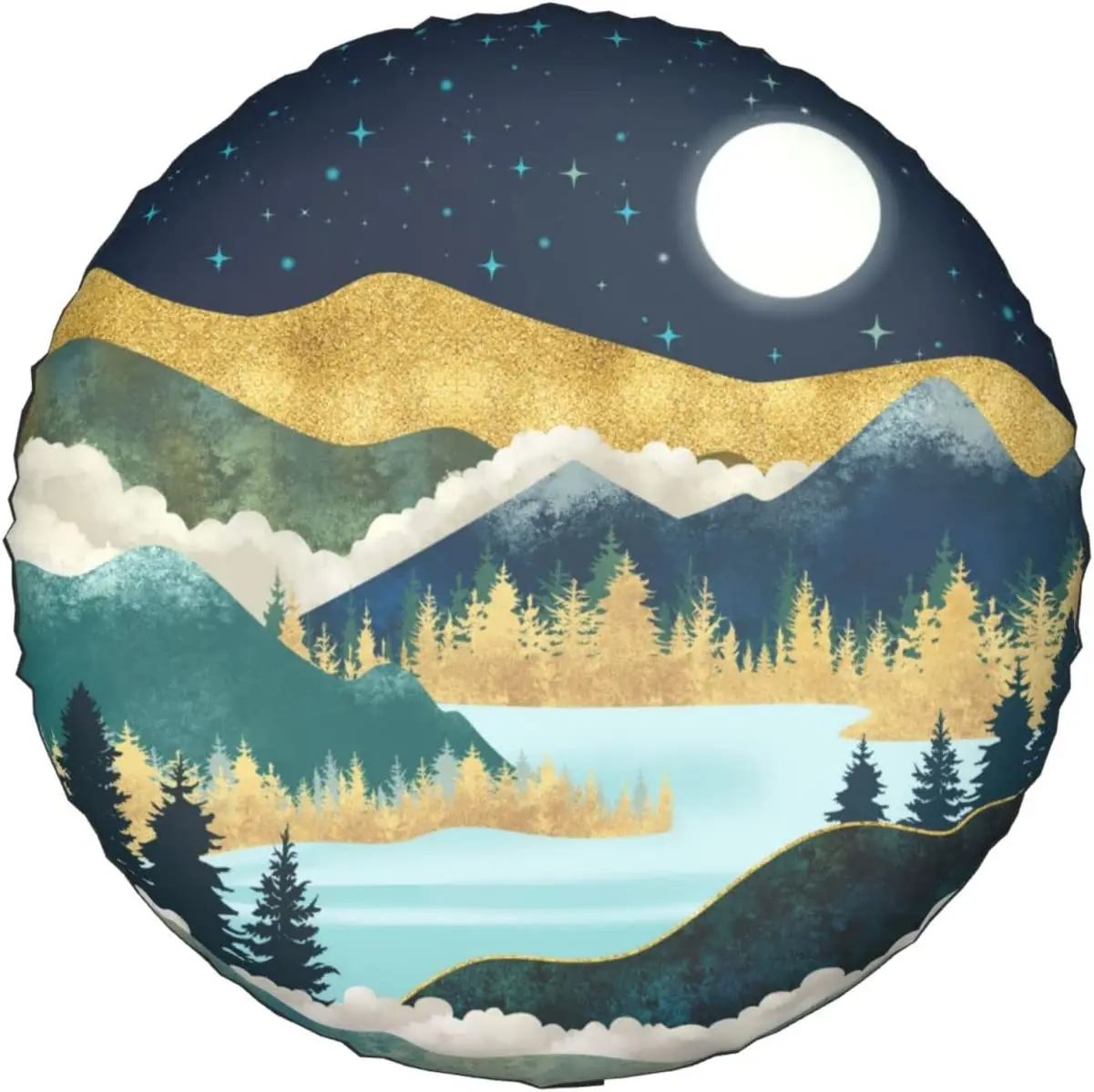 

Mountain Landscape Camper Spare Tire Cover Universal Tire Wheel Covers Fit for Camper,Rv, SUV, Trailer, Truck 14inch