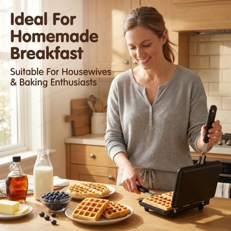 Waffle Maker Mold Non-Stick Aluminum Baking Pan for Waffle Cookie Cake Egg