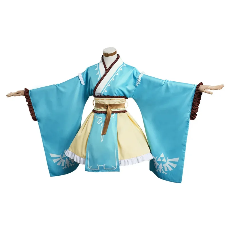 فستان لوليتا براس من الخيال البري للنساء ، زي تنكري لينك ، ملابس كيمونو يابانية ، بدلة كرنفال للهالوين للفتيات