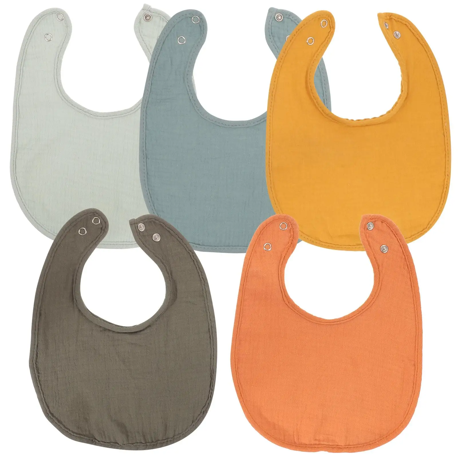 

5 Pcs Baby Bib Cotton Toddler Bibs Boy Girl Drool for Drooling Infant Double Layer