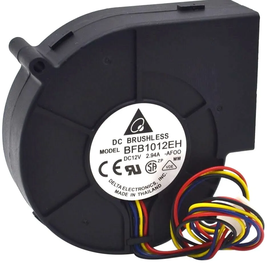 Ventilador de refrigeración de aire de doble bola, turbina centrífuga de 4 cables, BFB1012EH 9733, 12V, 2.94A, 9cm, 1 piezas