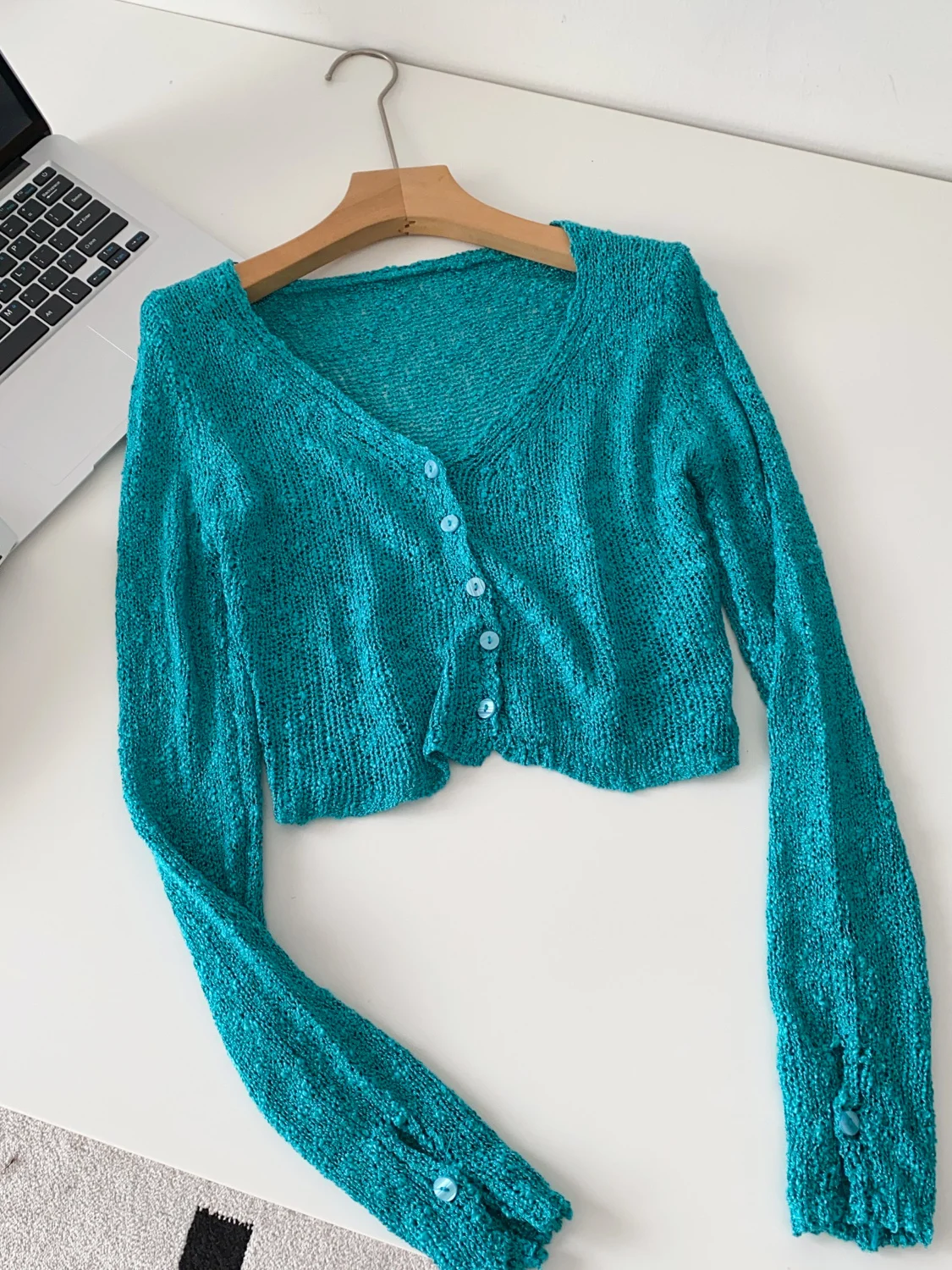 Koreaanse Sle Anti-Aging Lange Sve Wrap Dames ort V-Ne Gebreide Jaet Herfst Zachte Wind Personali Casual Pendelen Sle