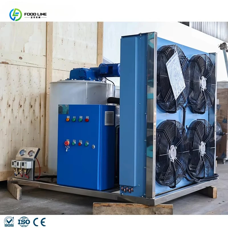 FL Split Type Flake Ice Machine 10-40 Ton/Day Ice Storage Integrated for Aquarium & Zoo Animal Feed