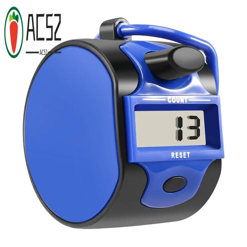 AC52-Counter Electronic Clicker Manual Digital Stitch Counter Finger Ring Mechanical Handheld Counter For Row People Golf