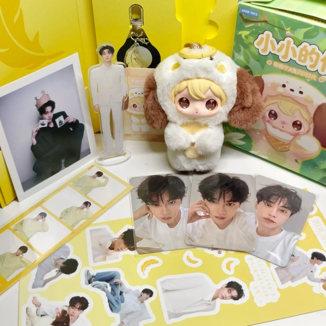 متوفر في المخزون V2 TXN عيد ميلاد أرنب شيشي ليتل يو سلسلة صندوق أعمى لطيف الكرتون دمية الفينيل العصرية قلادة AYORTOYS بطاقة لعبة هدية