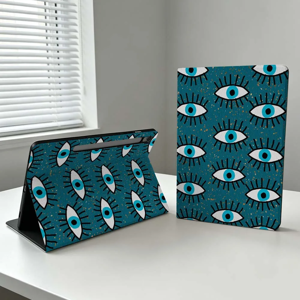 Evil Eye Pattern Gift For Samsung Galaxy Tab S11 S10 S9 S8 S7 S6 A11 A10.1 A9 A8 A7 Ultra FE Plus Soft Tablet Case