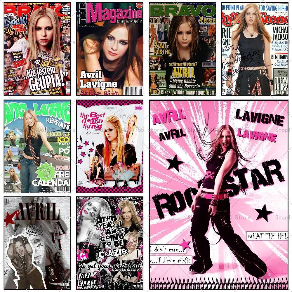 Singer A-Avril Poster Self-adhesive Art Waterproof Paper Sticker Coffee House Bar Room Wall Decor