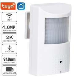 6MP 4MP Tuya Smart WiFi IP Camera PIR Style Invisible Indoor Security 940nm IR Night Vision AudioTF Card Pinhole Surveillance