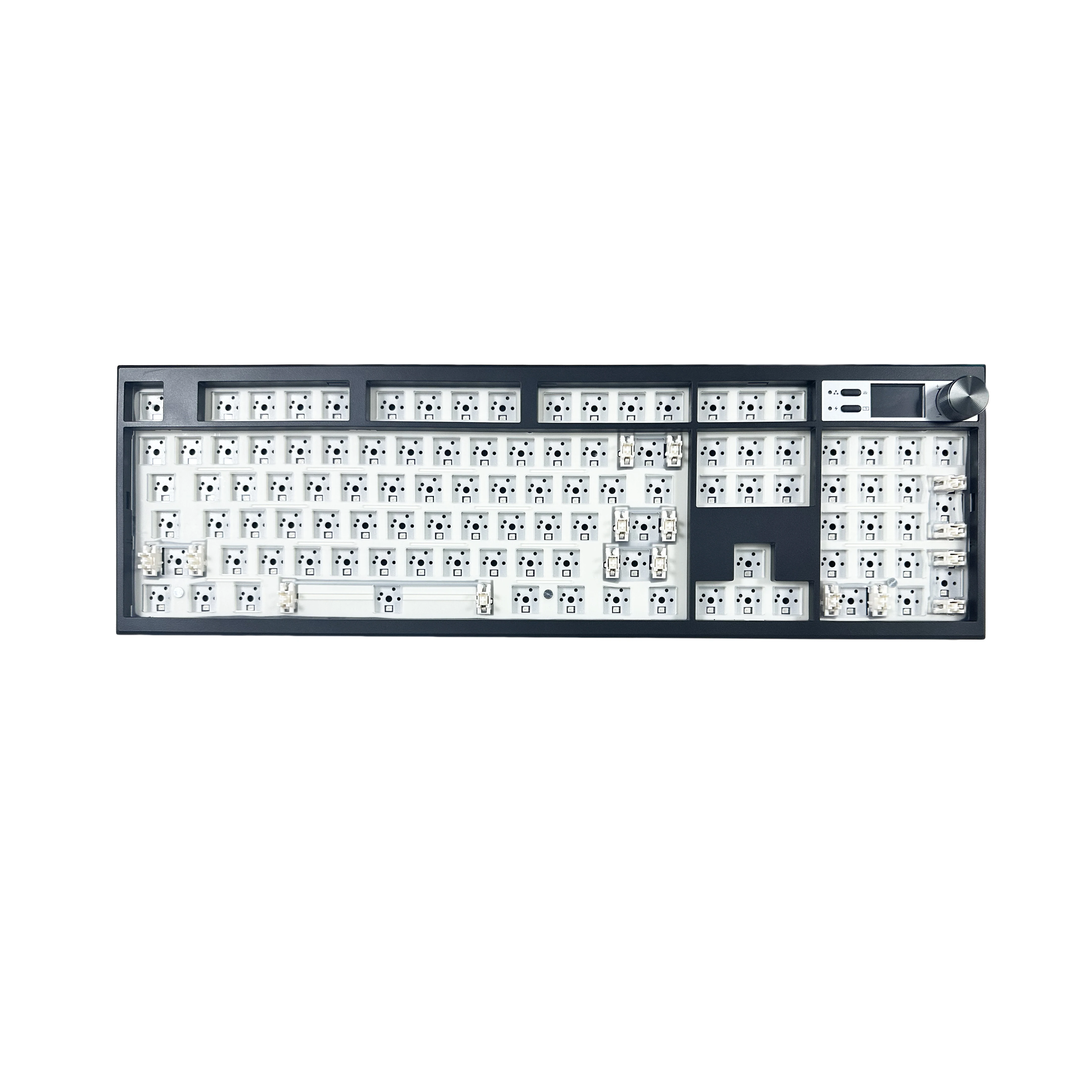 GMK104 Mechanical Keyboard Kit Three Mode Gaming Keyboard Hot Swap  Backlit Gasket Structure This VIA with display screen